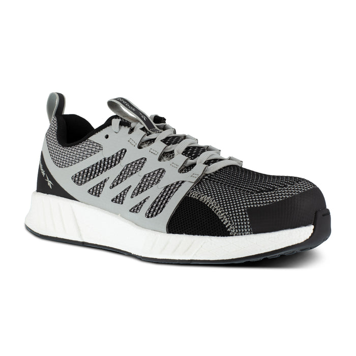 Reebok Mens Grey/White Textile Oxfords Fusion Flexweave Work CT