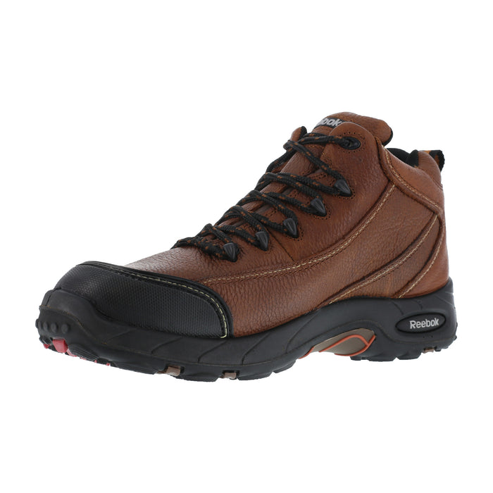 Reebok Mens Brown Leather Internal Met Guard Hiker Tiahawk Comp Toe