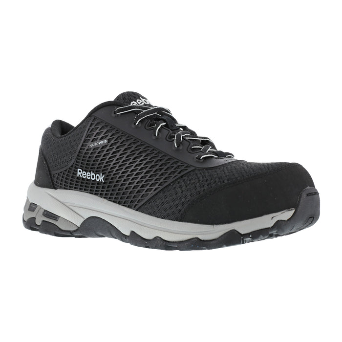 Reebok Mens Black Mesh Work Shoes Heckler CT Seamless