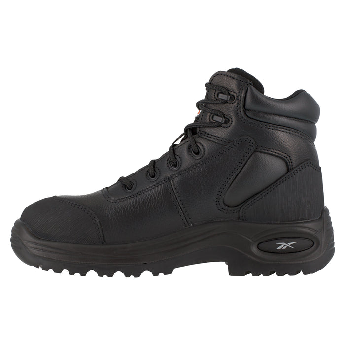 Reebok Mens Black Leather Work Boots 6in WP PR Trainex Sport CT