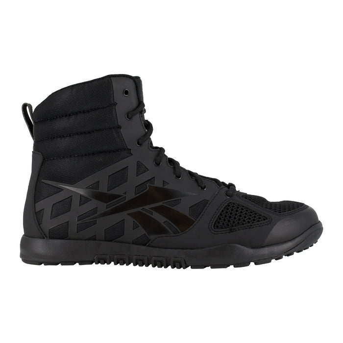 Reebok Mens Black Textile Military Boots Nano Tactical 6in