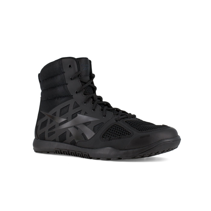 Reebok Mens Black Textile Military Boots Nano Tactical 6in