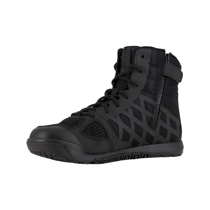 Reebok Mens Black Textile Military Boots Nano Tactical 6in