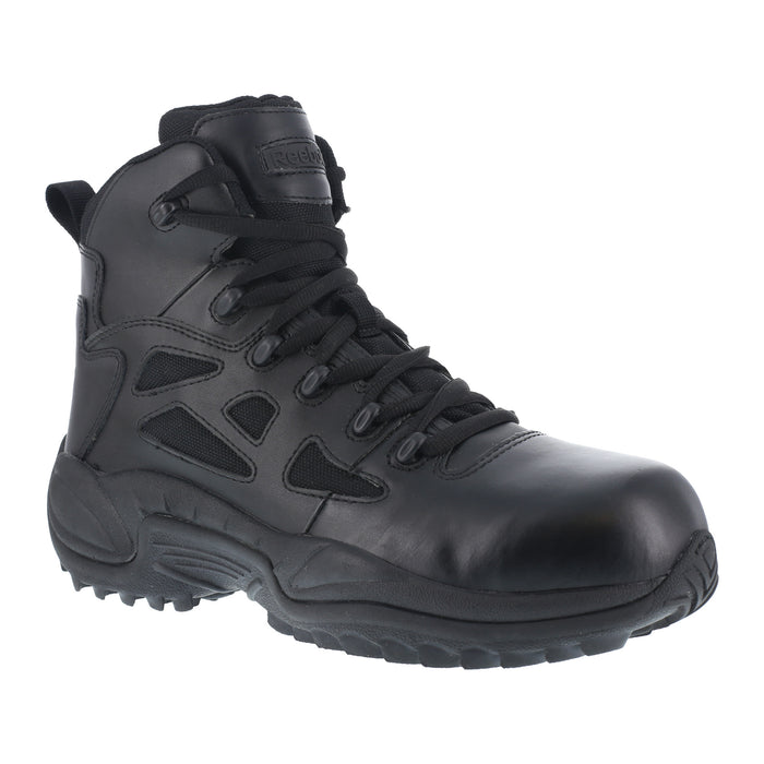 Reebok Mens Black Leather Military Boots RR Stealth 6in CT