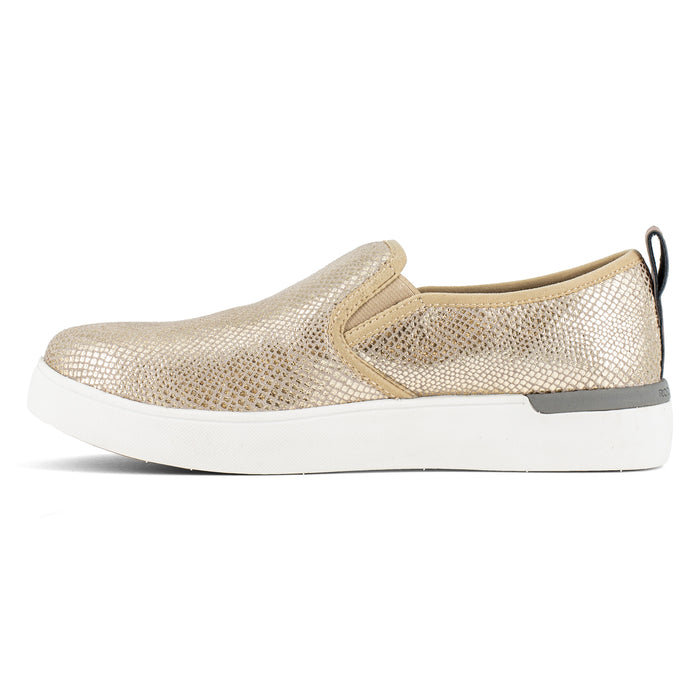 Rockport Womens Gold Leather Work Shoes Parissa Casual Slip-On CT