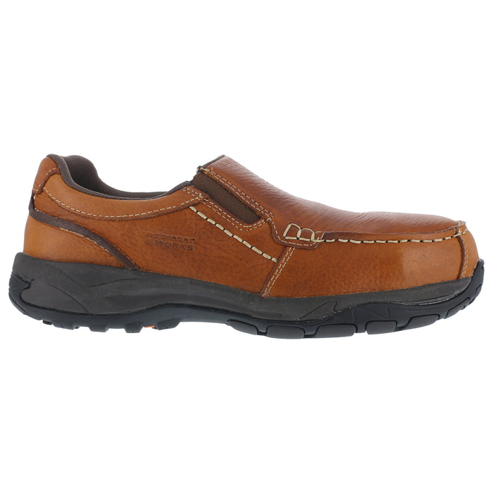 Rockport Mens Brown Leather Casual Loafer Extreme Light Composite Toe