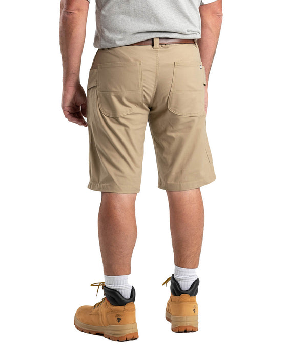 Berne Mens Timber Khaki Cotton Blend Flex180 Duck Work Short