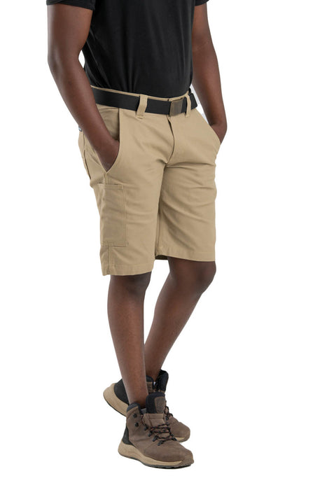 Berne Mens Timber Khaki Cotton Blend Flex180 Duck Work Short