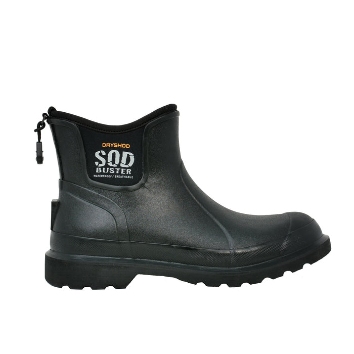 Dryshod Womens Sod Buster Ankle Black Rubber Work Boots