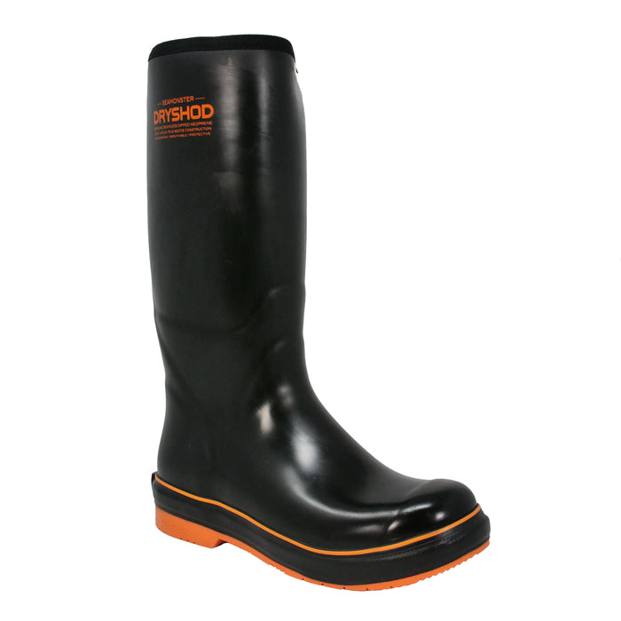 Dryshod Mens Seamonster Premium Fishing Black/Orange Rubber Hunting Boots