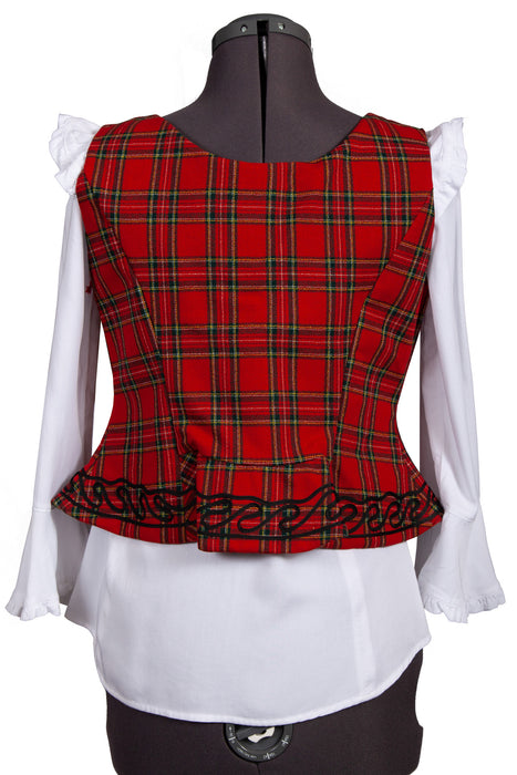 Scully Womens Red 100% Wool Tartan Plaid Vest