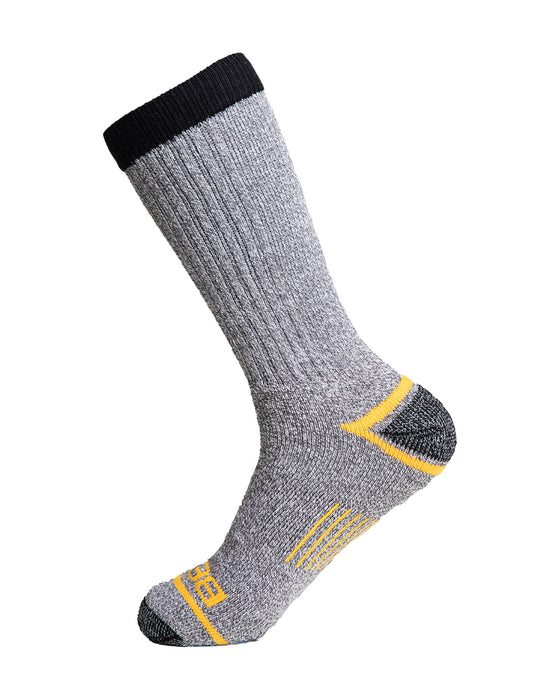 Berne Mens Performance Work 3-Pack Graphite/White Poly/Cotton Crew Socks