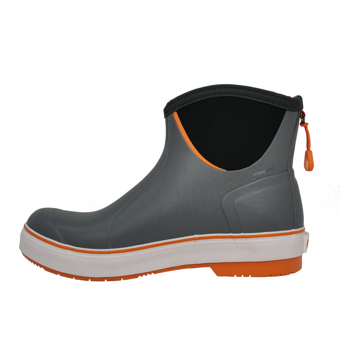 Dryshod Mens Slipknot Ankle-Hi Deck Grey/Black Rubber Boat Boots