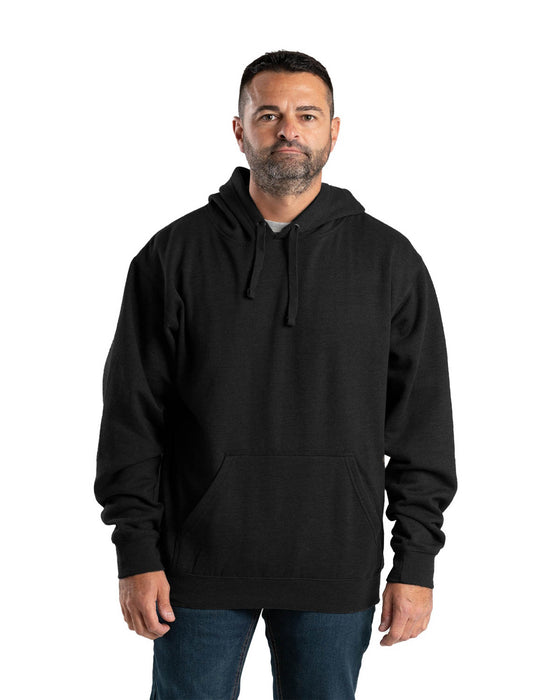 Berne Mens Black Cotton Blend Pullover Hooded Sweatshirt