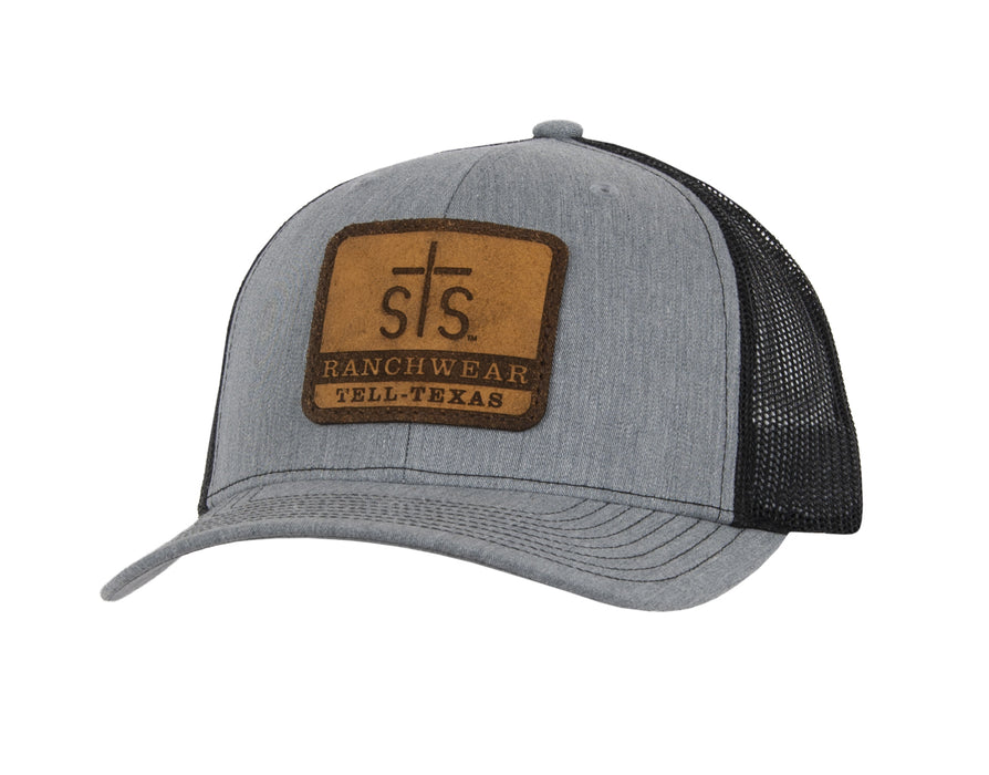 STS Ranchwear Unisex Cutout Roughout Heather Gray Cotton Blend Baseball Cap Hat