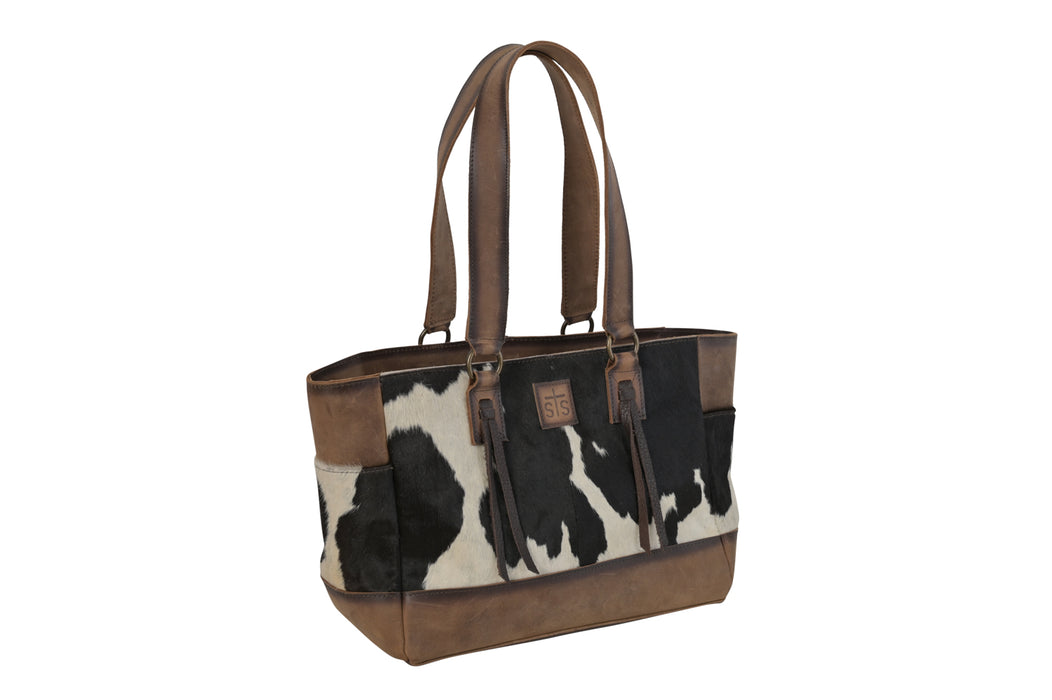 STS Ranchwear Womens Montana Tornado/Cowhide Leather Tote Bag