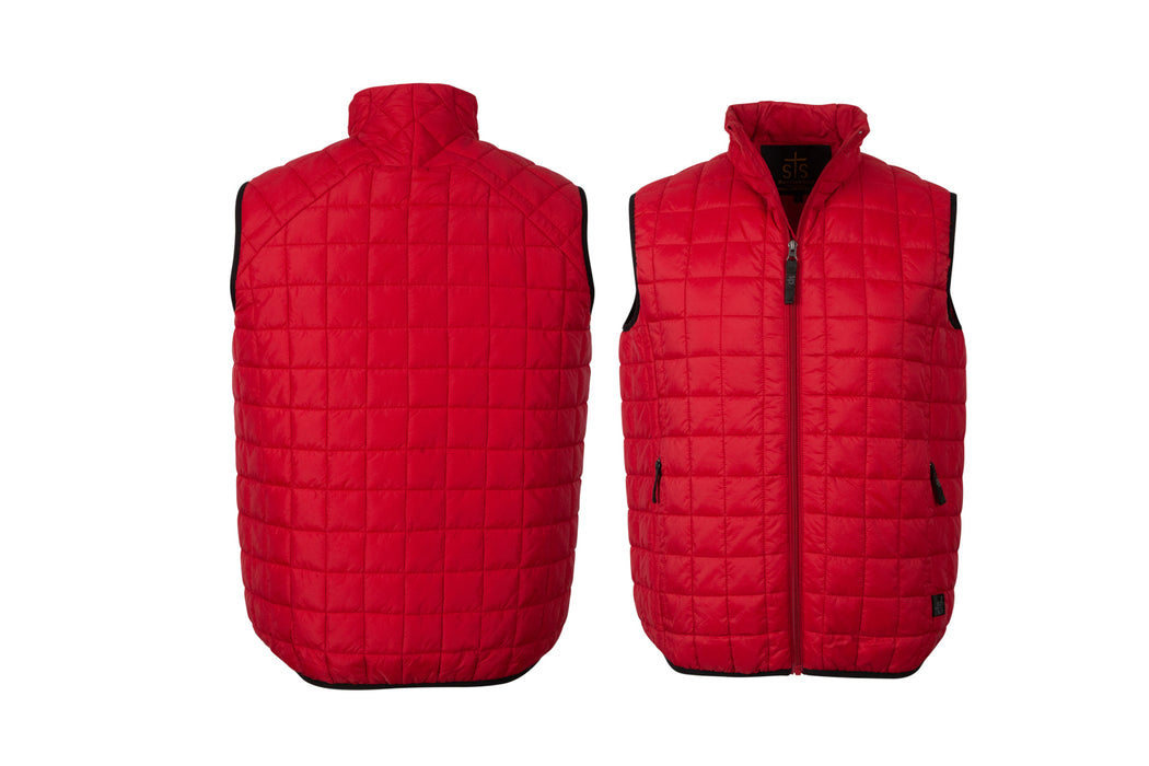 STS Ranchwear Mens Wesley Red 100% Polyester Softshell Vest