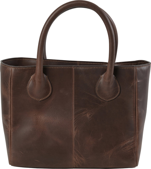 STS Ranchwear Womens Basic Bliss Satchel Chocolate Leather Satchel Bag