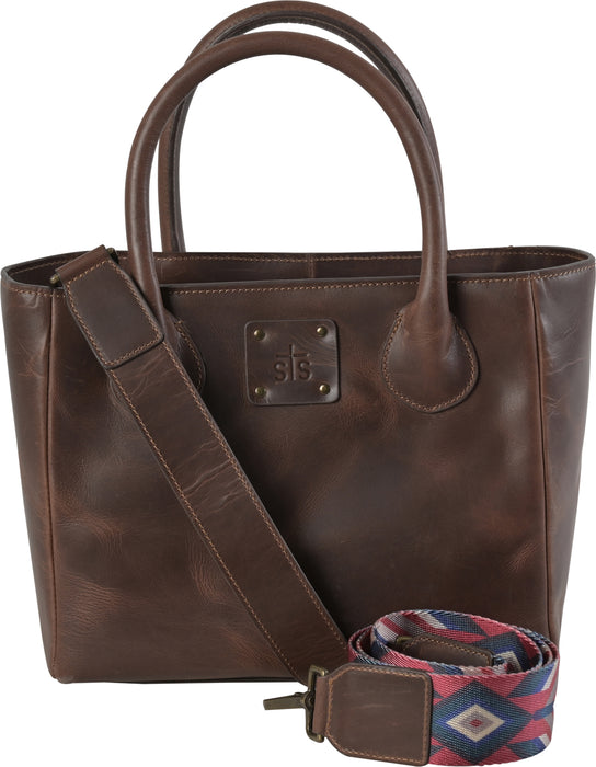 STS Ranchwear Womens Basic Bliss Satchel Chocolate Leather Satchel Bag