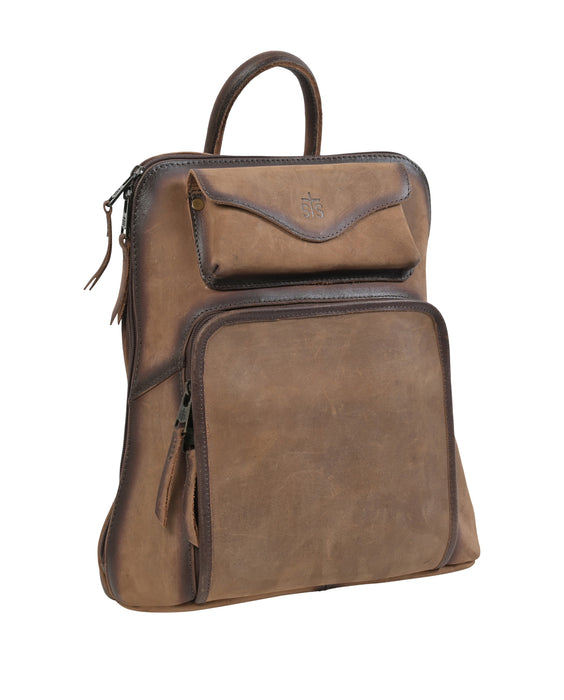 STS Ranchwear Womens Baroness Sunny Distressed Brown Leather Backpack