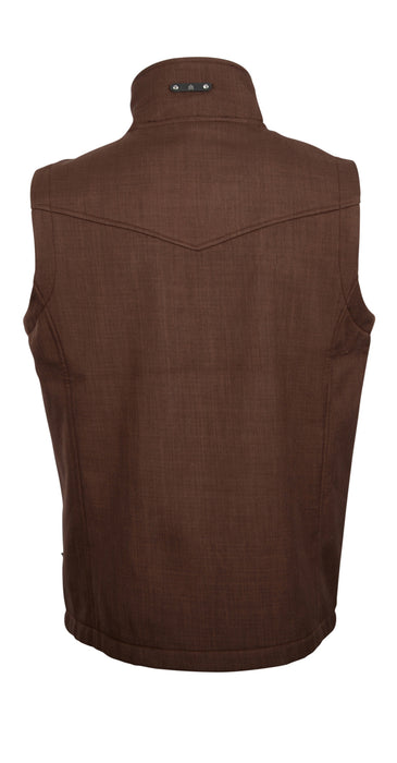 STS Ranchwear Mens Slack Heather Brown Poly/Spandex Fleece Vest