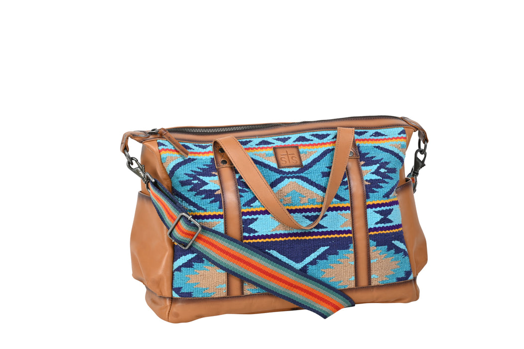 STS Ranchwear Womens Mojave Sky Amelia Multi-Color Leather Tote Bag