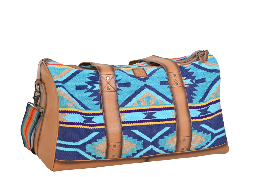 STS Ranchwear Womens Mojave Sky Multi-Color Leather Duffel Bag