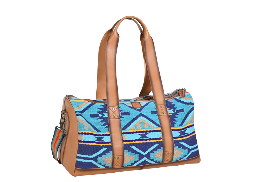 STS Ranchwear Womens Mojave Sky Multi-Color Leather Duffel Bag