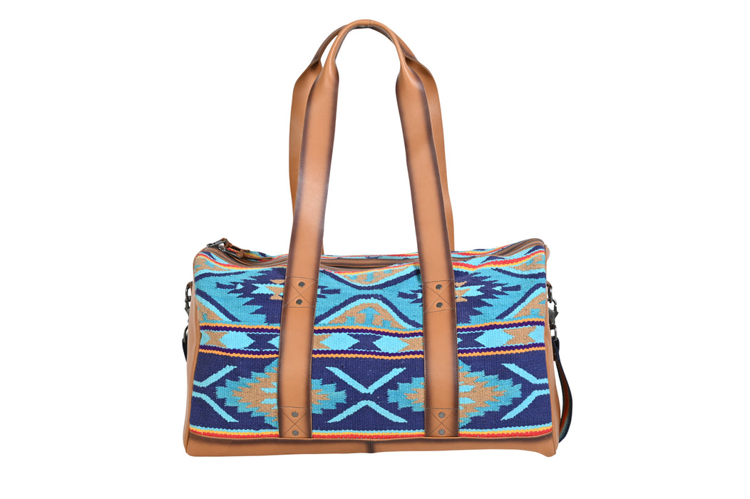 STS Ranchwear Womens Mojave Sky Multi-Color Leather Duffel Bag