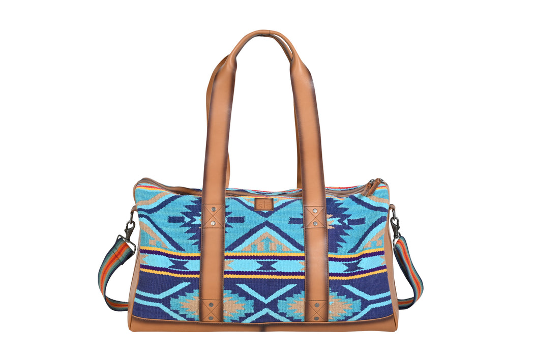 STS Ranchwear Womens Mojave Sky Multi-Color Leather Duffel Bag