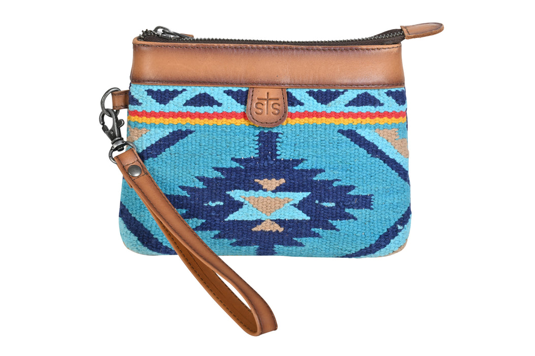 STS Ranchwear Womens Mojave Sky Pouch Multi-Color Leather Makeup Case