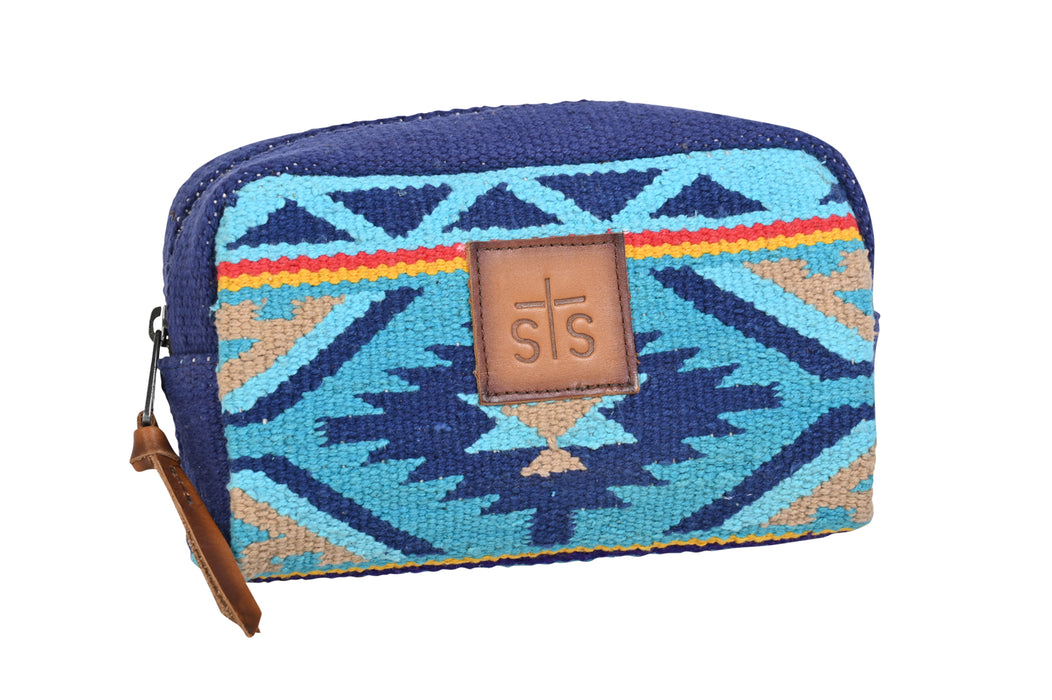 STS Ranchwear Womens Mojave Sky Multi-Color Leather Cosmetic Case