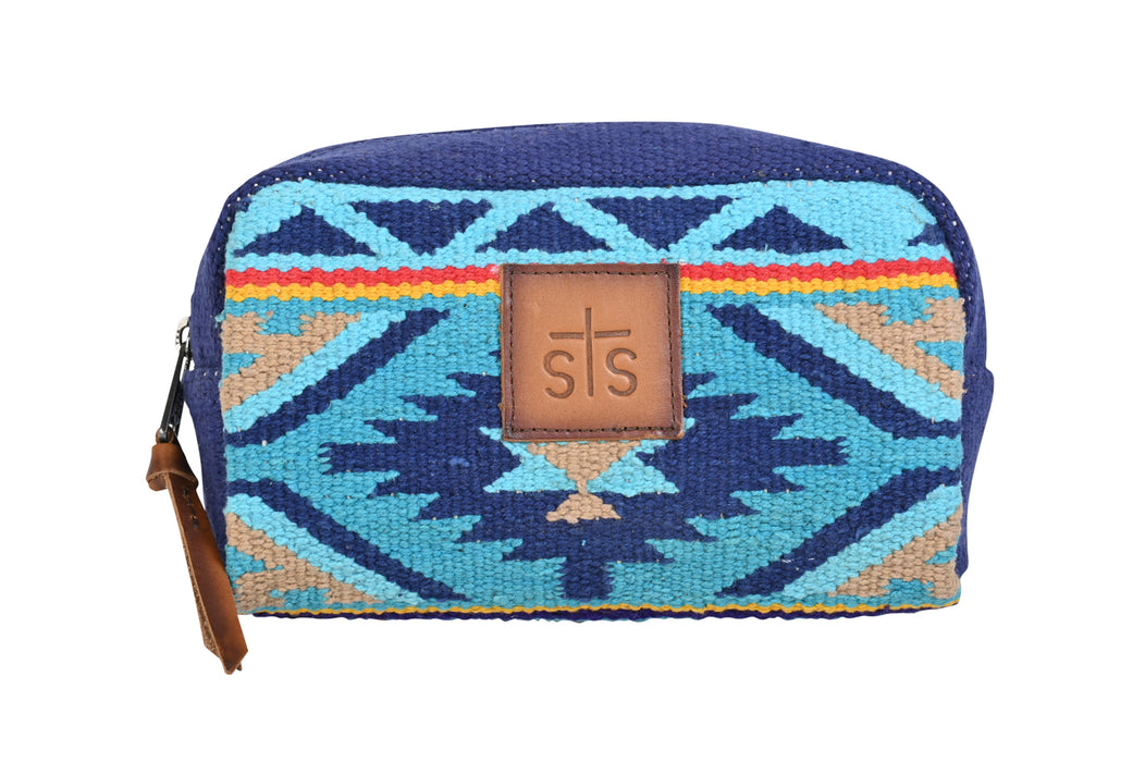 STS Ranchwear Womens Mojave Sky Multi-Color Leather Cosmetic Case