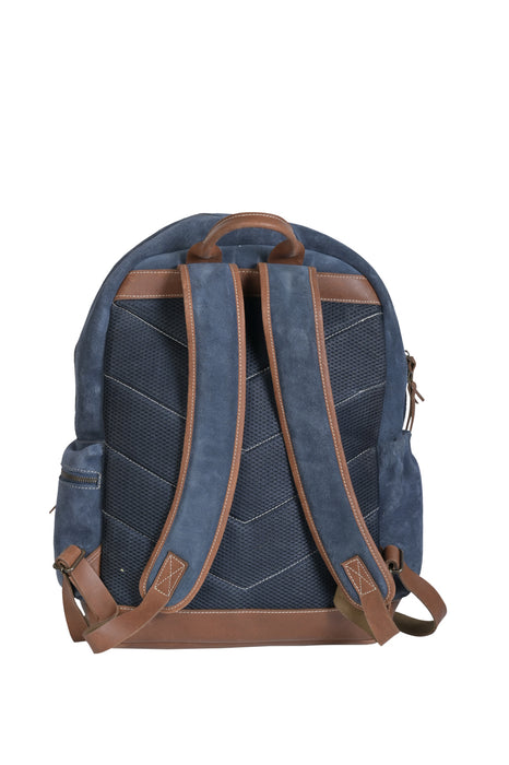 STS Ranchwear Womens Bandana Light Blue/Tan Leather Backpack