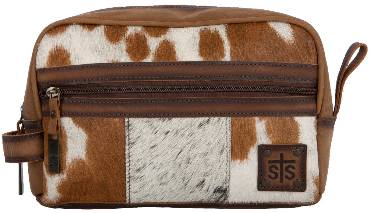 STS Ranchwear Mens Distressed Brown Cowhide Shave Kit