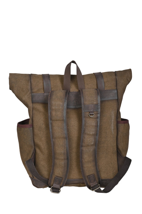 STS Ranchwear Mens Trailblazer Jeremiah Brown/Chocolate Canvas/Leather Backpack