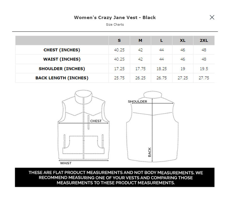 STS Ranchwear Womens Crazy Jane Black 100% Polyester Softshell Vest