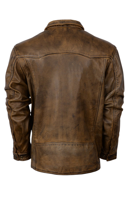 STS Ranchwear Mens Ranch Hand Brush Leather Leather Jacket