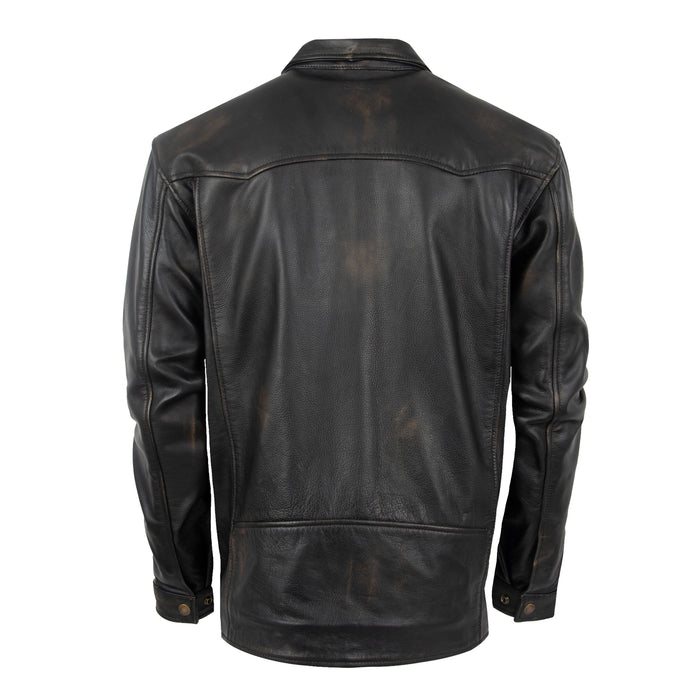 STS Ranchwear Youth Boys Rancher Vintage Black Leather Leather Jacket