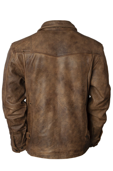 STS Ranchwear Mens Rifleman Chestnut Leather Leather Jacket