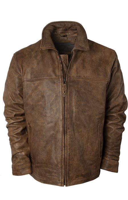 STS Ranchwear Mens Rifleman Chestnut Leather Leather Jacket