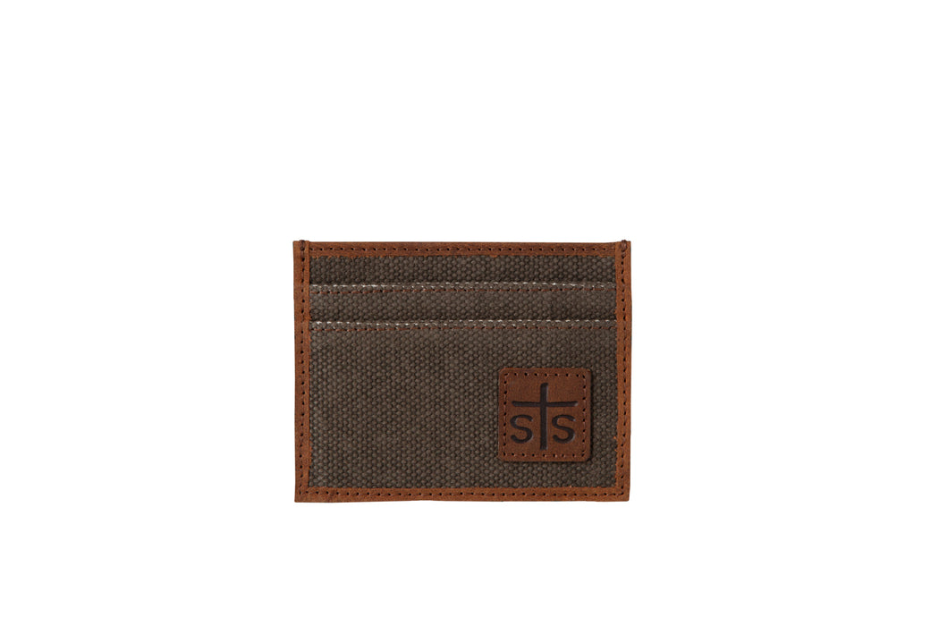 STS Ranchwear Foreman Card Wallet Unisex Canvas 4x3in Dark/Tornado