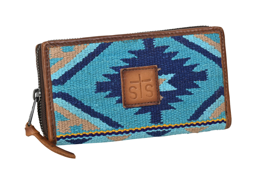 STS Ranchwear Womens Mojave Sky Multi-Color Leather Bifold Wallet