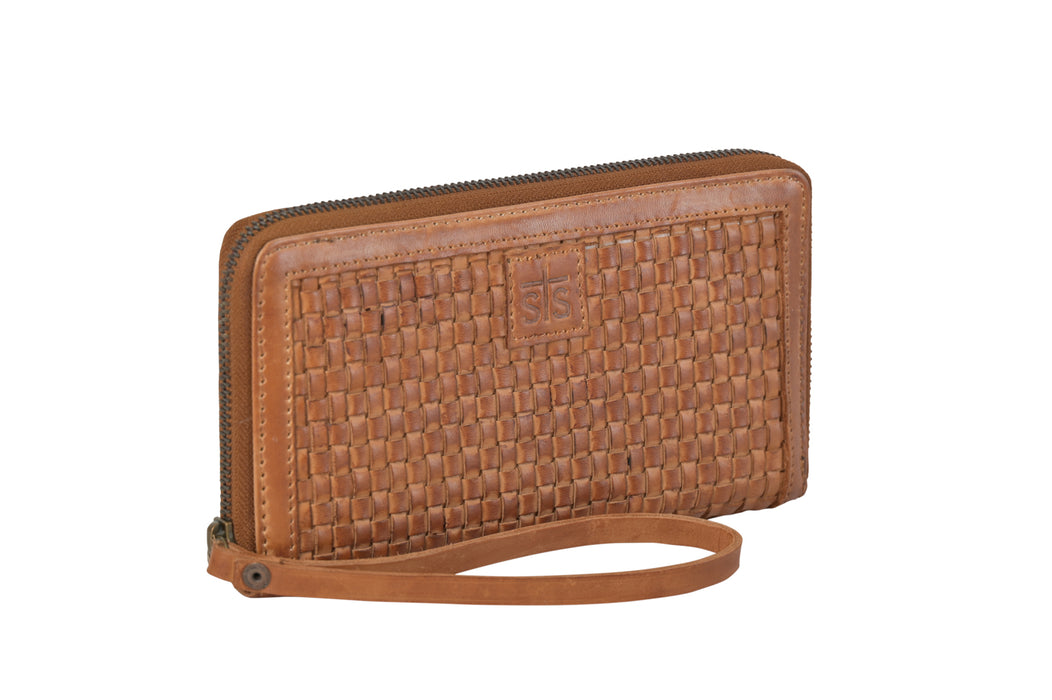 STS Ranchwear Womens Sweetgrass Bentley Tan Leather Zip Around Wallet