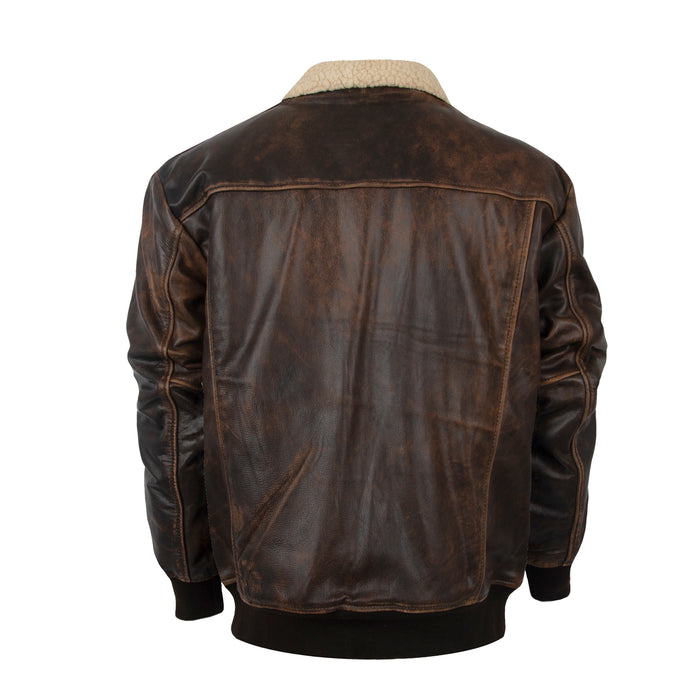 STS Ranchwear Youth Boys Vintage Bomber Vintage Brown Leather Leather Jacket