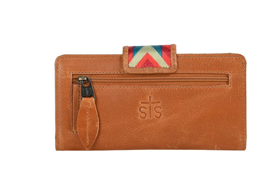 STS Ranchwear Womens Basic Bliss Carlin Multi-Color Leather Zip Around Wallet