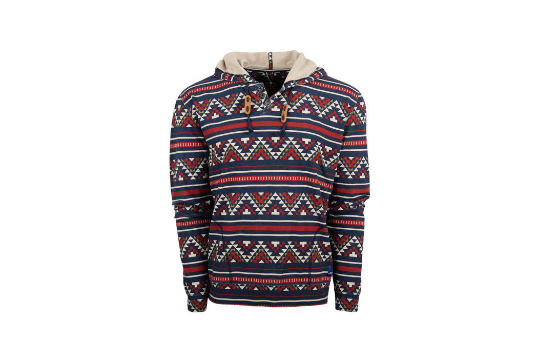 STS Ranchwear Unisex Sloane Navy Aztec 100% Cotton Hoodie