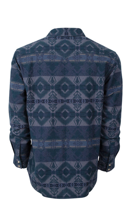 STS Ranchwear Mens Colt Indigo Aztec 100% Cotton L/S Shirt