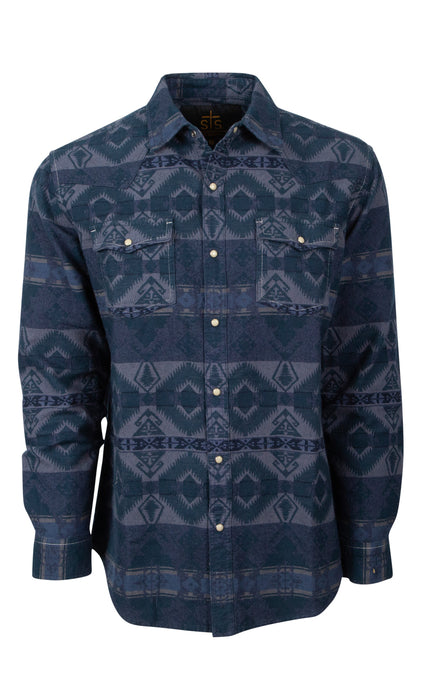 STS Ranchwear Mens Colt Indigo Aztec 100% Cotton L/S Shirt