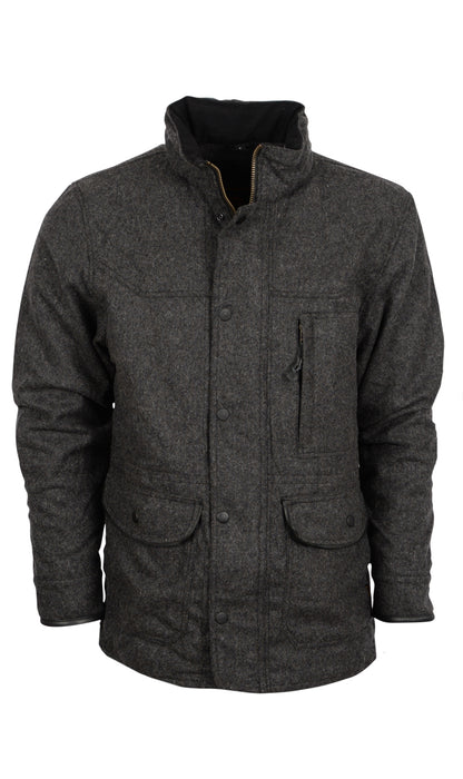 STS Ranchwear Smitty Mens Wool/Acrylic Hooded Charcoal Tweed